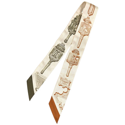 HERMES エルメス メルヴェイユーズ ランタン ツイリー カーキ×ベージュ 管理番号：11547