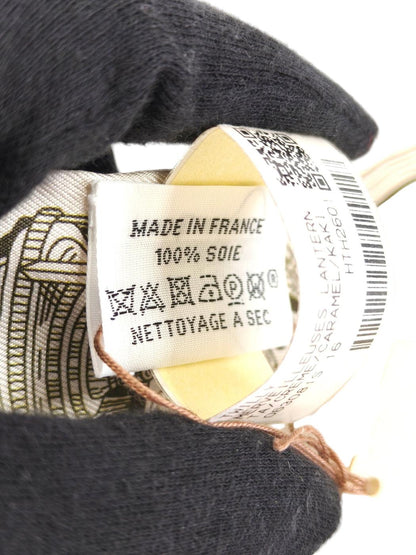 HERMES エルメス メルヴェイユーズ ランタン ツイリー カーキ×ベージュ 管理番号：11547