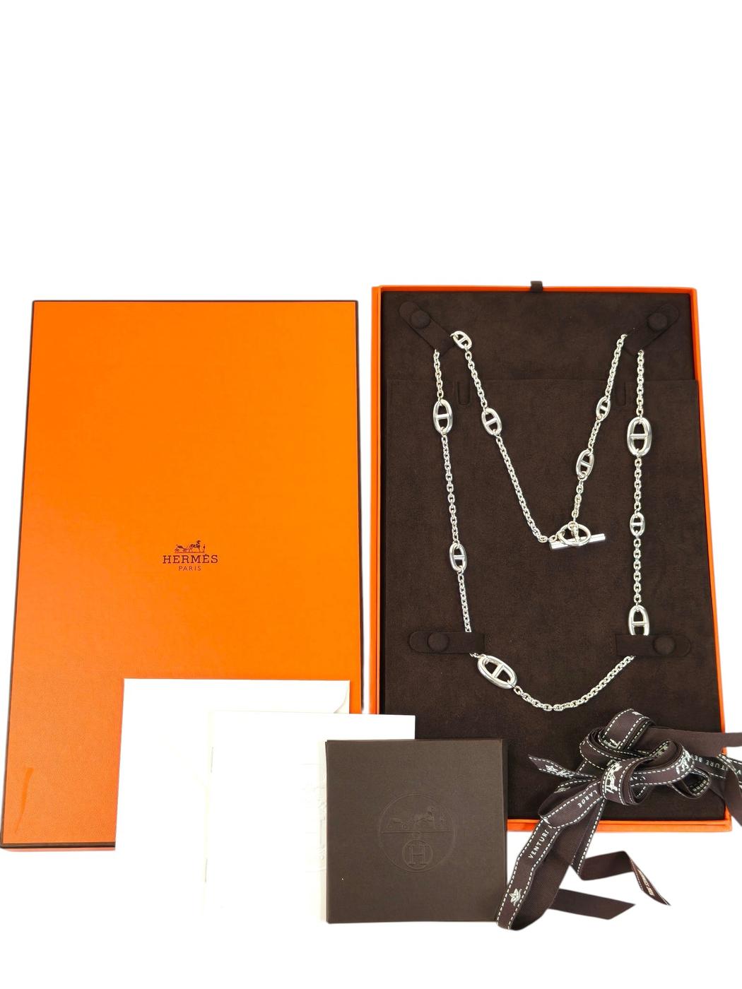 HERMES エルメス ファランドール80 Ag925 71.4g ネックレス シェーヌダンクル銀 管理番号：11551