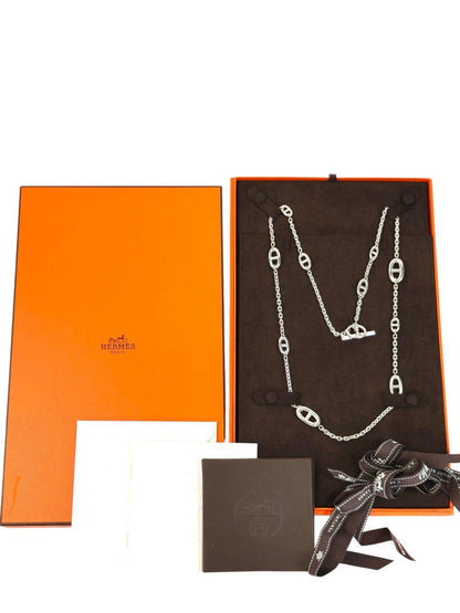 HERMES エルメス ファランドール80 Ag925 71.4g ネックレス シェーヌダンクル銀 管理番号：11551