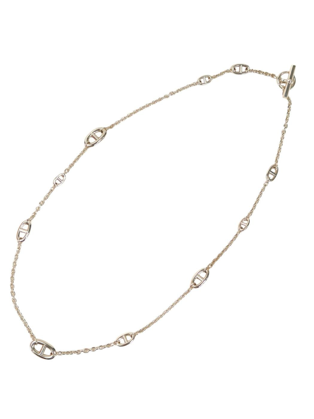 HERMES エルメス ファランドール80 Ag925 71.4g ネックレス シェーヌダンクル銀 管理番号：11551