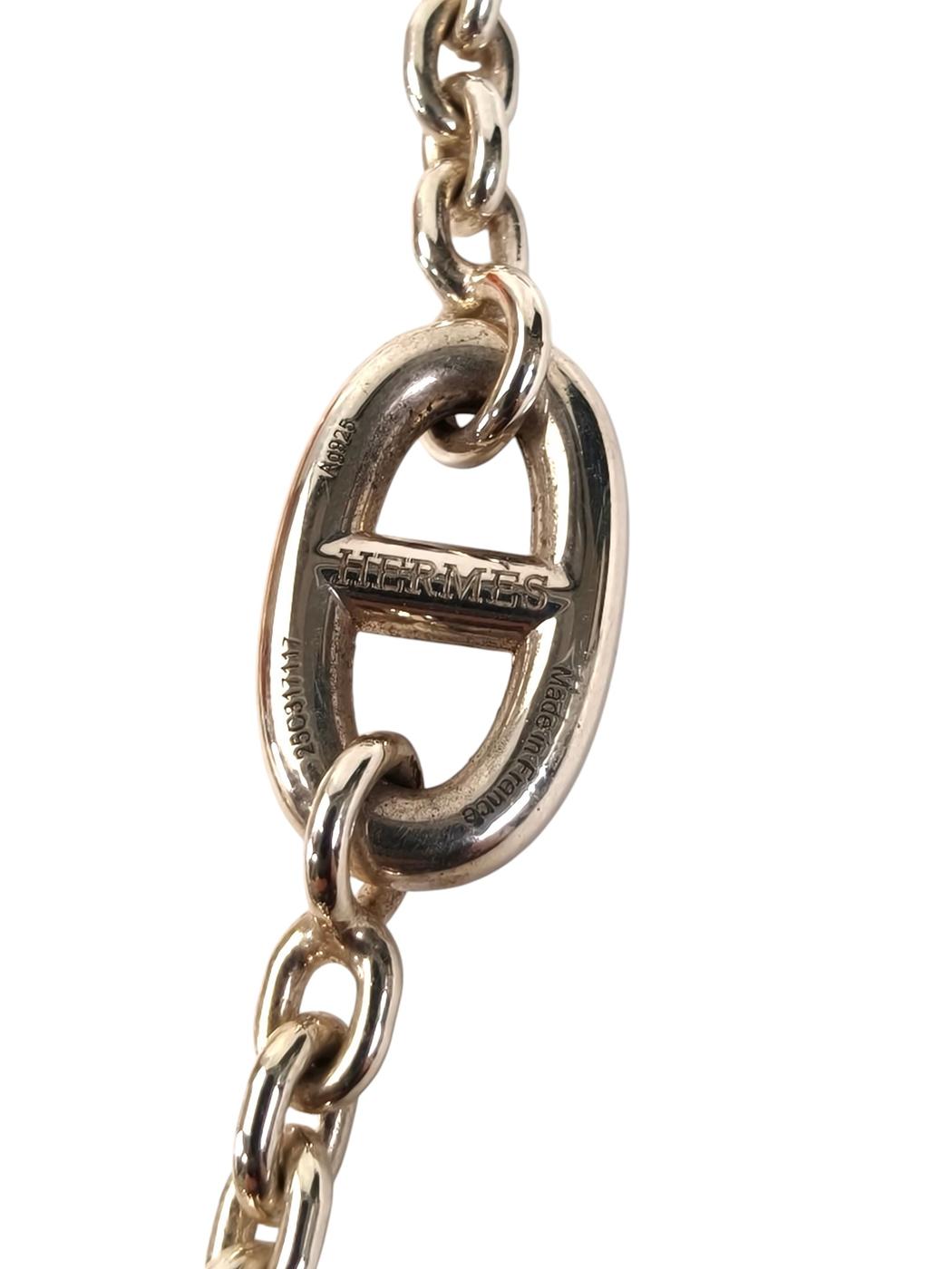 HERMES エルメス ファランドール80 Ag925 71.4g ネックレス シェーヌダンクル銀 管理番号：11551