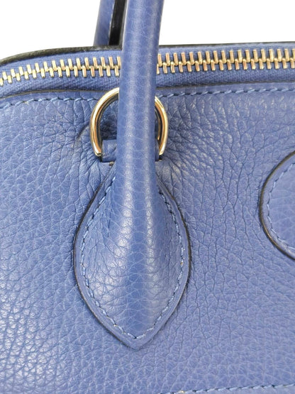 HERMES エルメス ボリード31 ブルーブライトンシルバー金具C刻印 トートバッグ ブルー 管理番号：11577