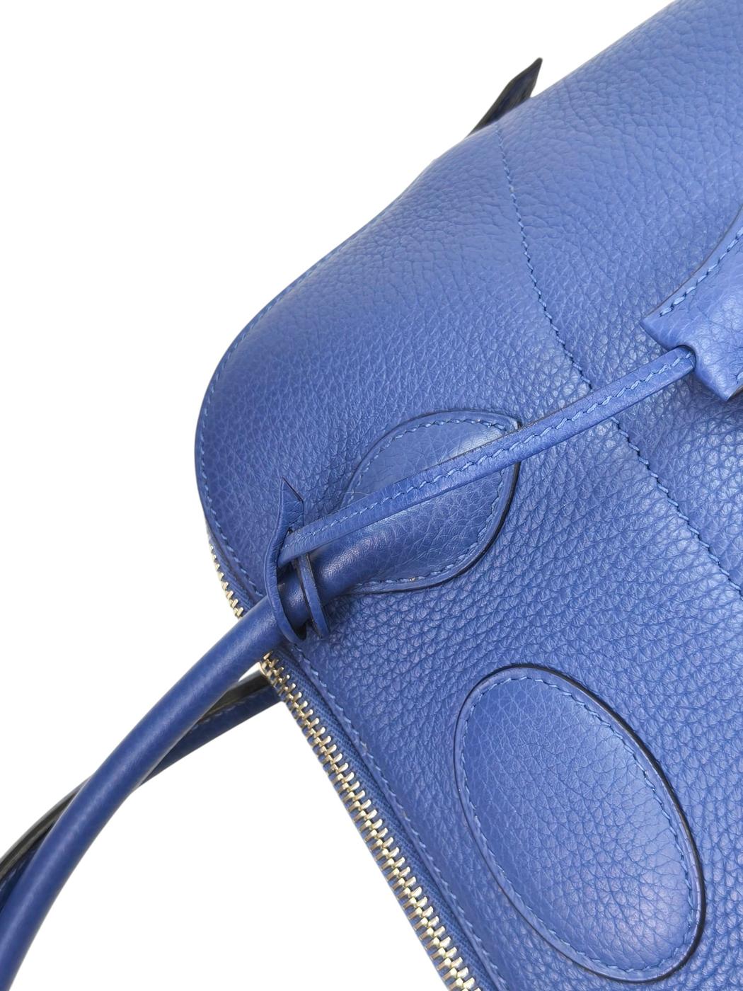 HERMES エルメス ボリード31 ブルーブライトンシルバー金具C刻印 トートバッグ ブルー 管理番号：11577