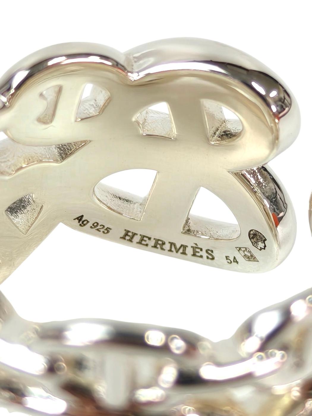 HERMES エルメス シェーヌダンクルアンシェネ GM リング 16号 シルバー 管理番号：11589