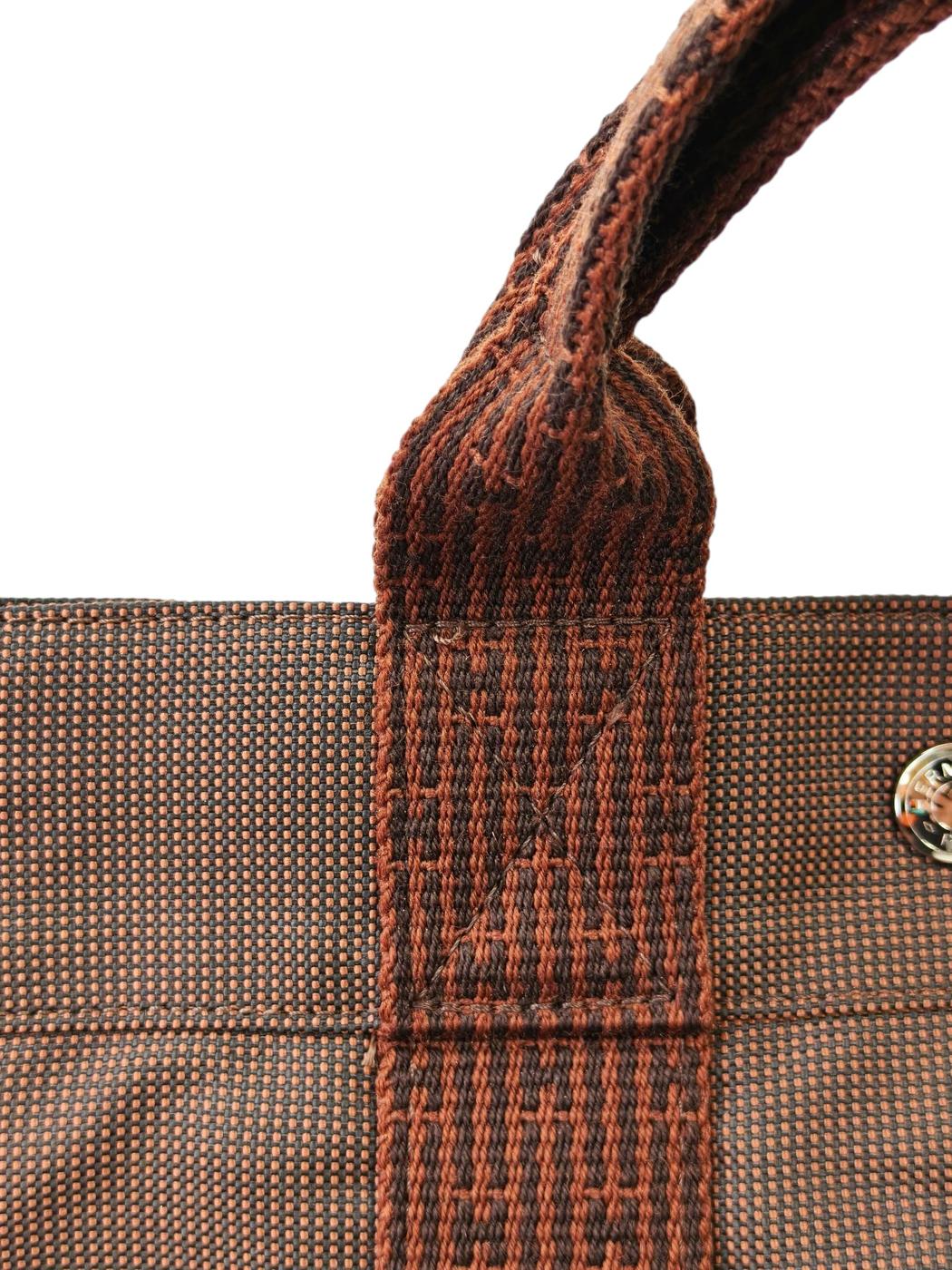 HERMES エルメス エールライン PM カデナ 鍵付き トートバッグ ブラウン 管理番号：11607