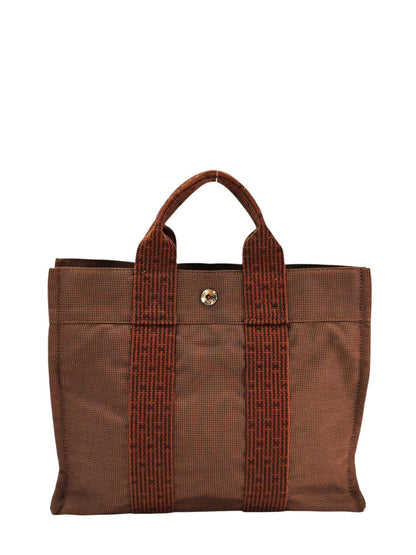 HERMES エルメス エールライン PM カデナ 鍵付き トートバッグ ブラウン 管理番号：11607