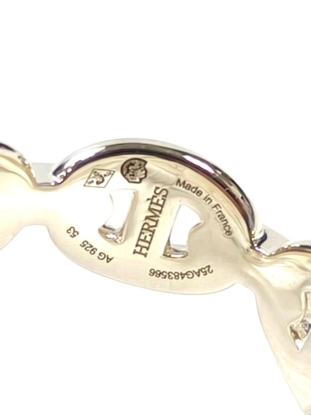 HERMES エルメス シェーヌダンクル アンシェネ 13号 #53 リング シルバー 管理番号：11619