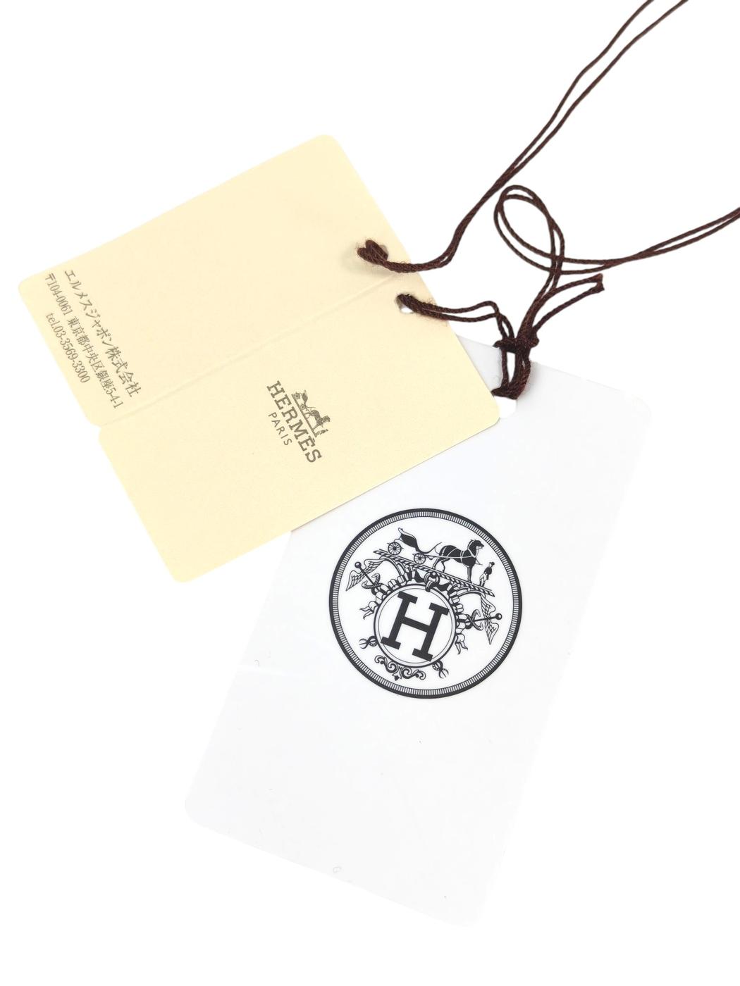HERMES エルメス カブリオル 馬 刺繍 タオル ハンカチ グレー 管理番号：11623