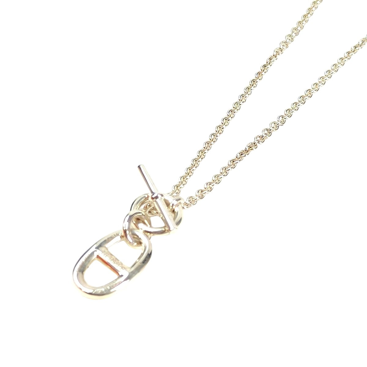 HERMES エルメス シェーヌダンクル アミュレット ネックレス シルバー 管理番号：11629