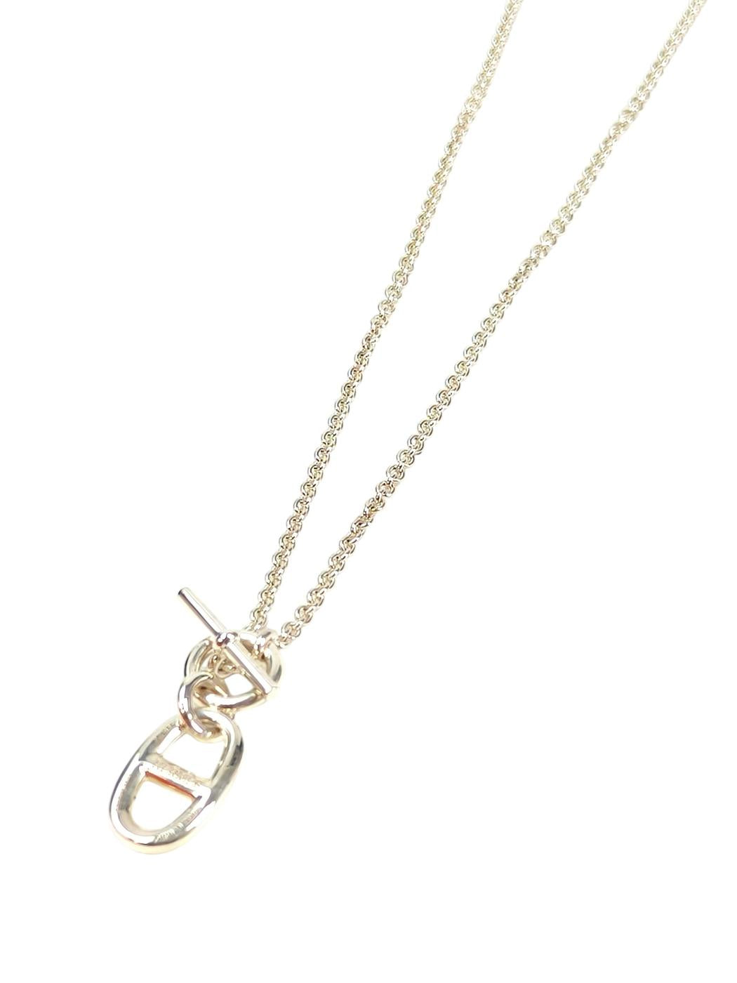 HERMES エルメス シェーヌダンクル アミュレット ネックレス シルバー 管理番号：11629