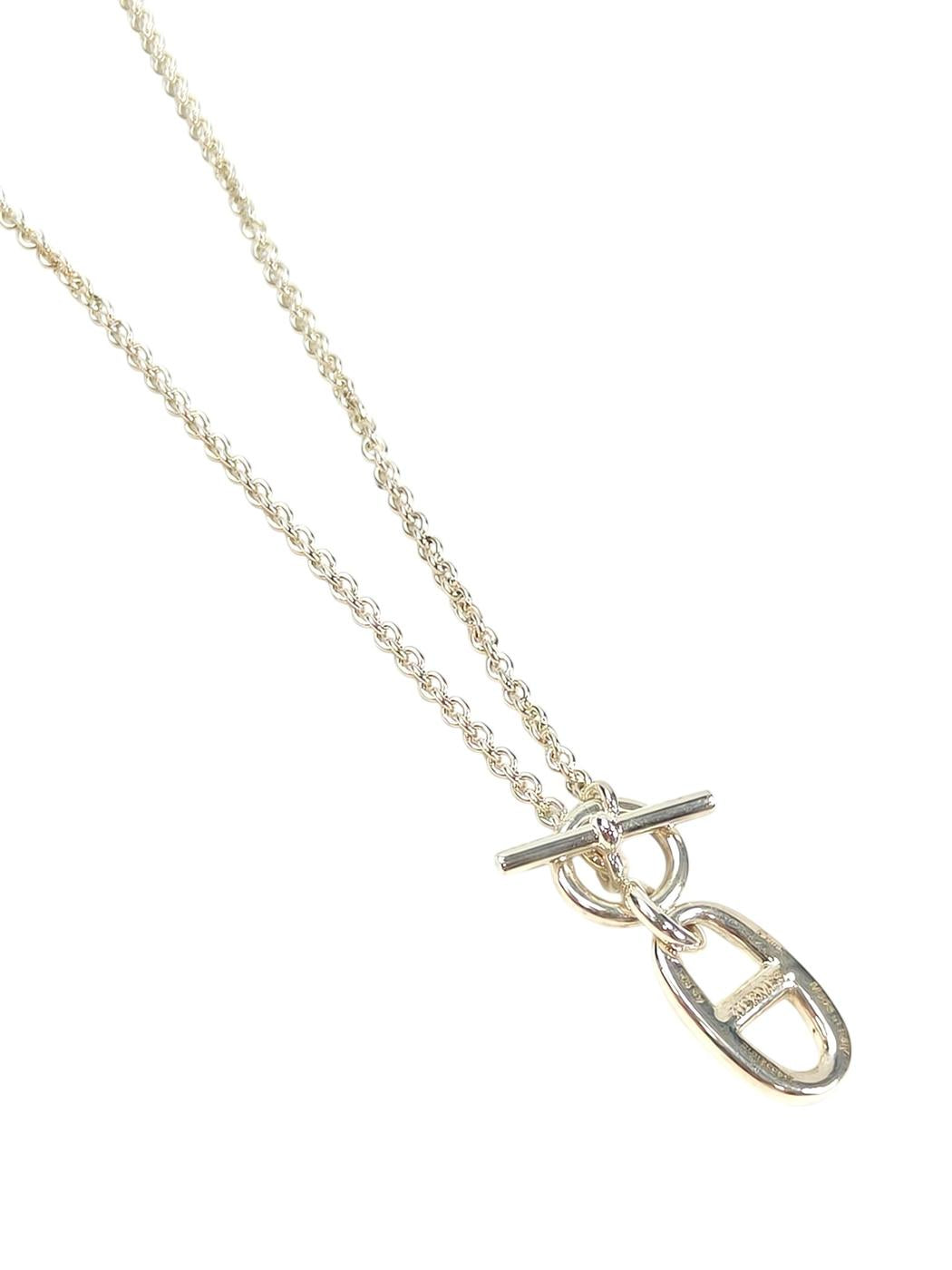 HERMES エルメス シェーヌダンクル アミュレット ネックレス シルバー 管理番号：11629