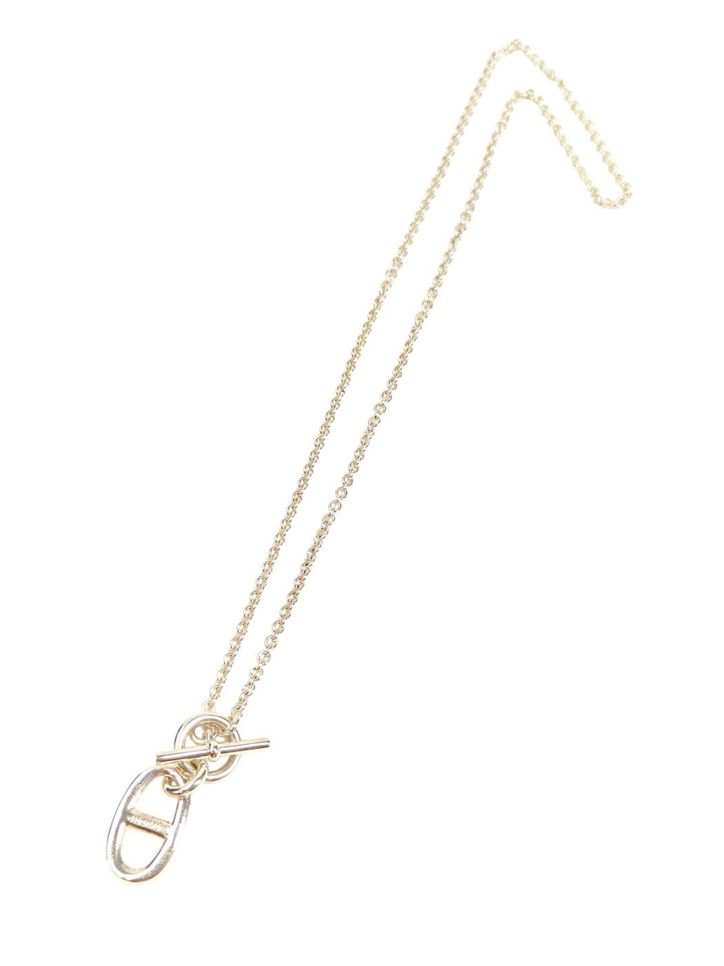 HERMES エルメス シェーヌダンクル アミュレット ネックレス シルバー 管理番号：11629