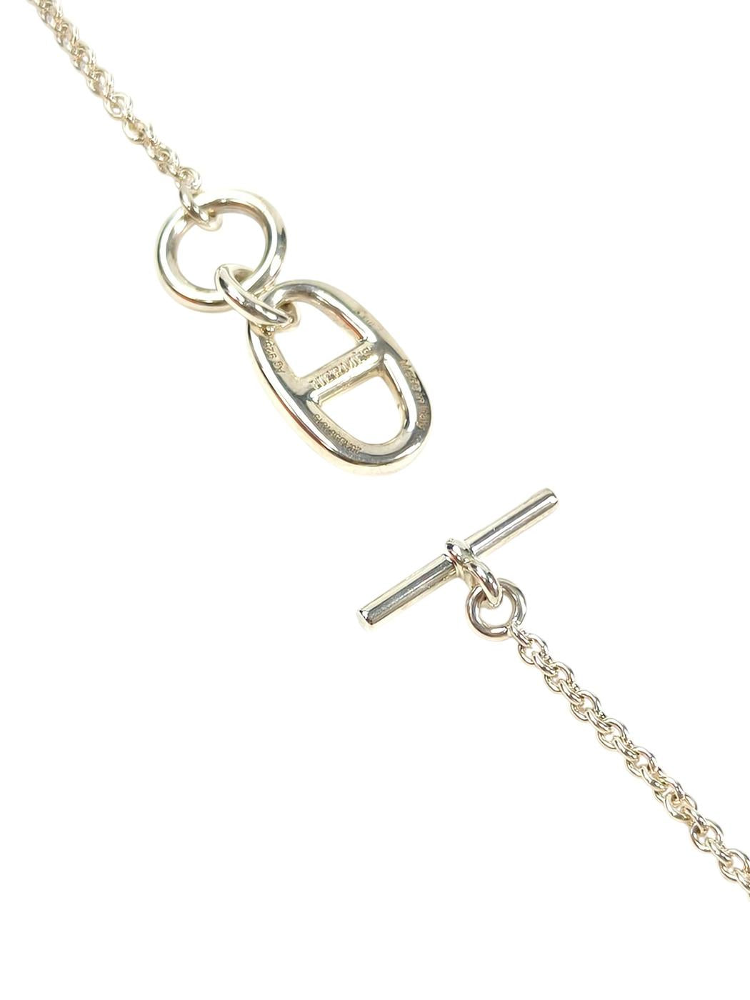 HERMES エルメス シェーヌダンクル アミュレット ネックレス シルバー 管理番号：11629