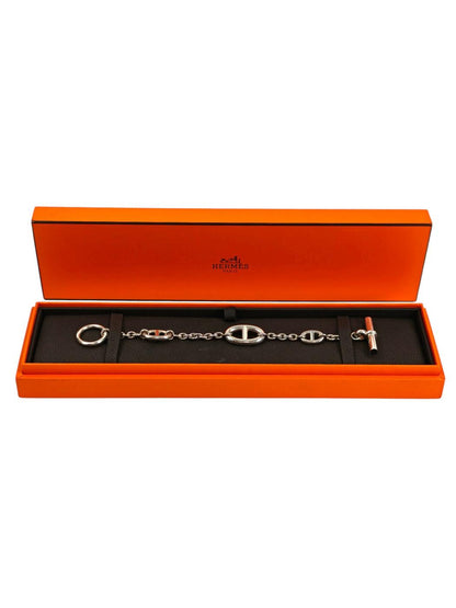 HERMES エルメス シェーヌダンクル ファランドール ブレスレット シルバー 管理番号：11650