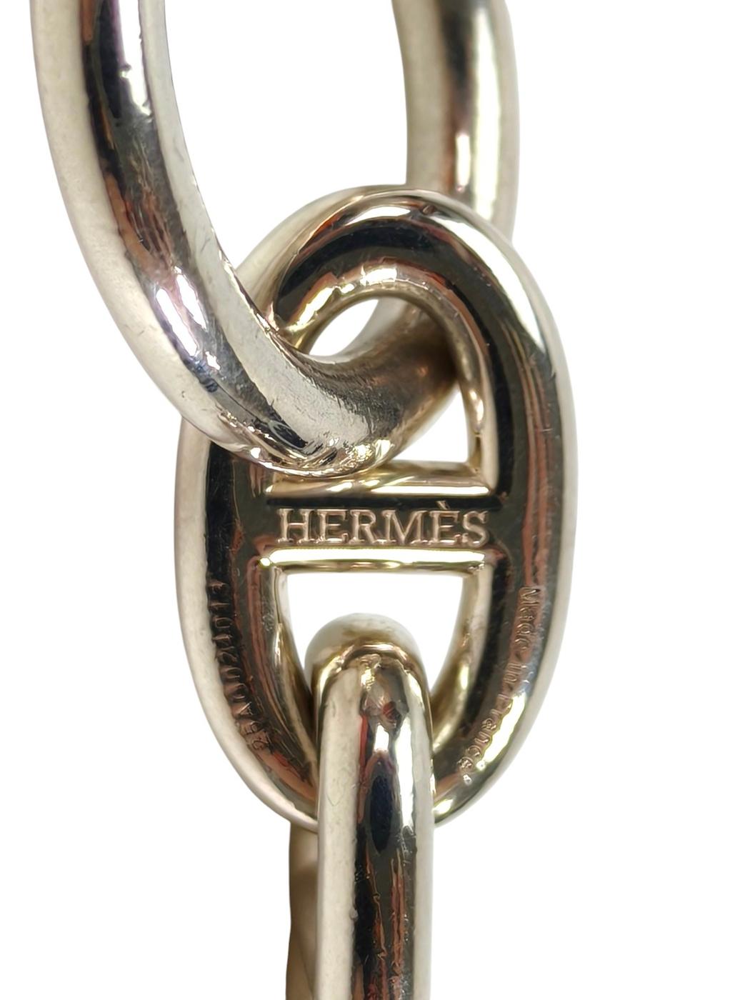 HERMES エルメス シェーヌダンクル MM ブレスレット シルバー 管理番号：11659