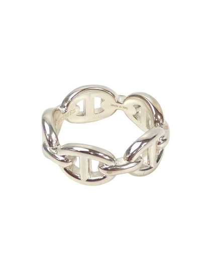 HERMES Chaine d'Ancre Enchainee Ring 925 Silver Ring Control Number: 11699