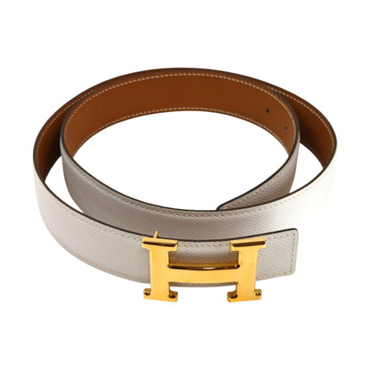 HERMES コンスタンス Hバックル レザー ゴールド □J刻印 90 ベルト 白 管理番号：11700
