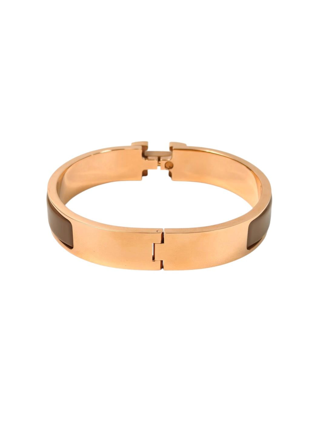 HERMES エルメス クリックH ブレスレット マロン×ピンクゴールド 管理番号：11715