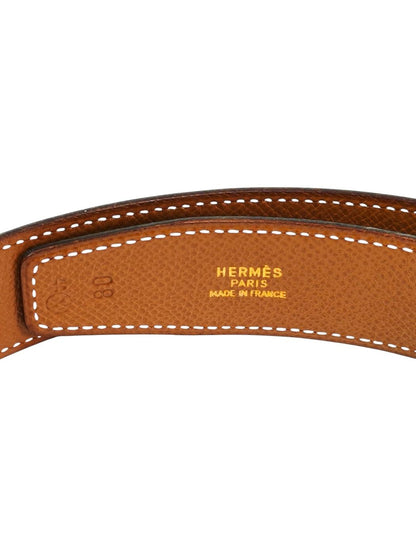HERMES 爱马仕 Constance H扣皮带 可翻转 黑色x棕色 管理编号：11722