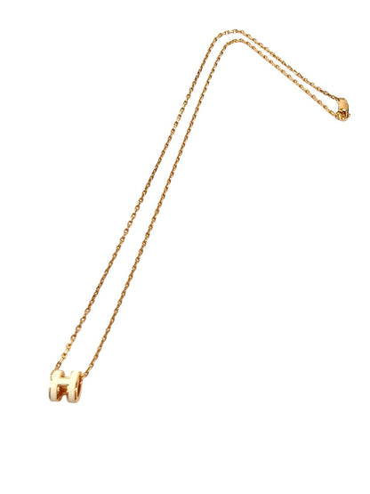 HERMES 爱马仕 Mini Pop H 项链 白色×金色 款号：11726