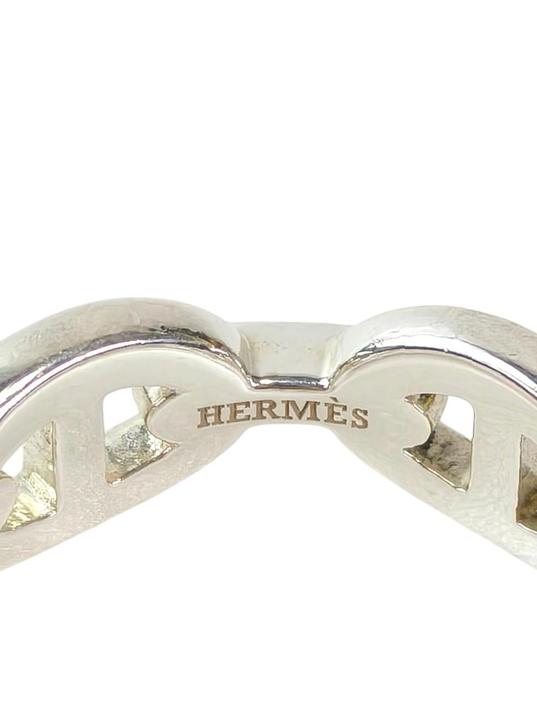 HERMES シェーヌダンクル アンシェネ シルバーAg925 ＃56 リング 銀 16号 管理番号：11739