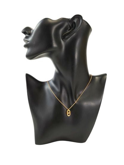 HERMES エルメス ファランドール PM K18YG 長さ約41cm ネックレス 金 Au750 管理番号：11749