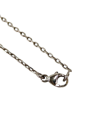 HERMES Pop H Pendant Black Necklace Black x Silver Metal Lacquer Management Number: 11792