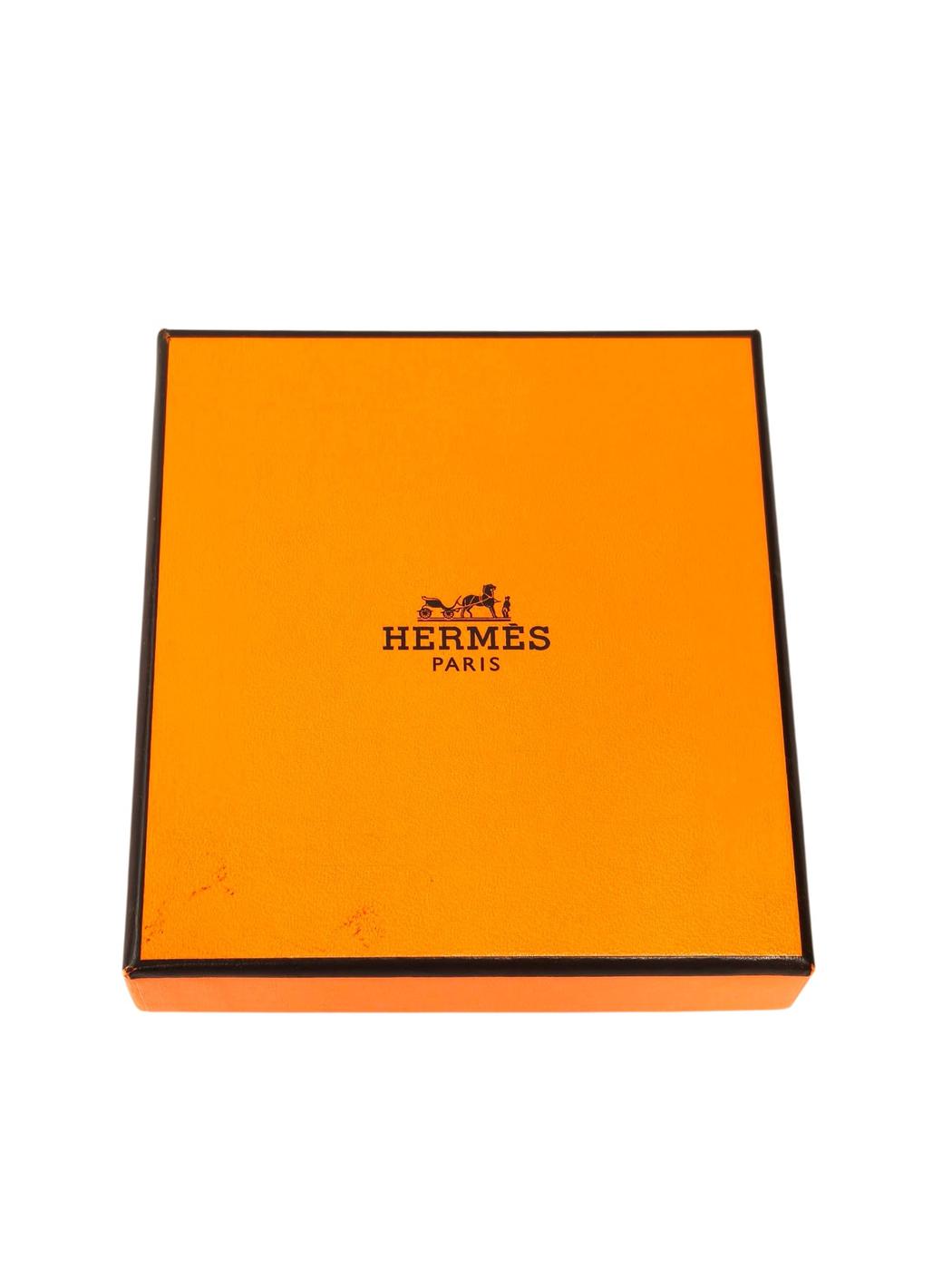 HERMES Pop H Pendant Black Necklace Black x Silver Metal Lacquer Management Number: 11792