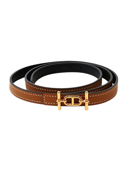 爱马仕 HERMES 13mm 双面腰带（黑/棕色）2021年款 管理编号：11808