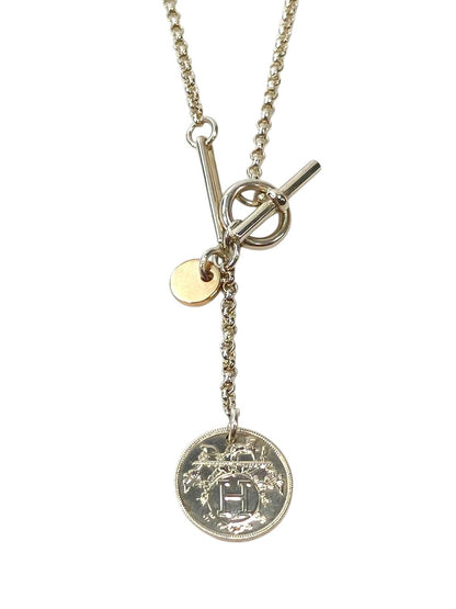 HERMES Ex-Libris 925/750 Combo Amulet Necklace Silver Management Number: 11809