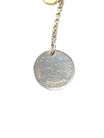 HERMES Ex-Libris 925/750 Combo Amulet Necklace Silver Management Number: 11809