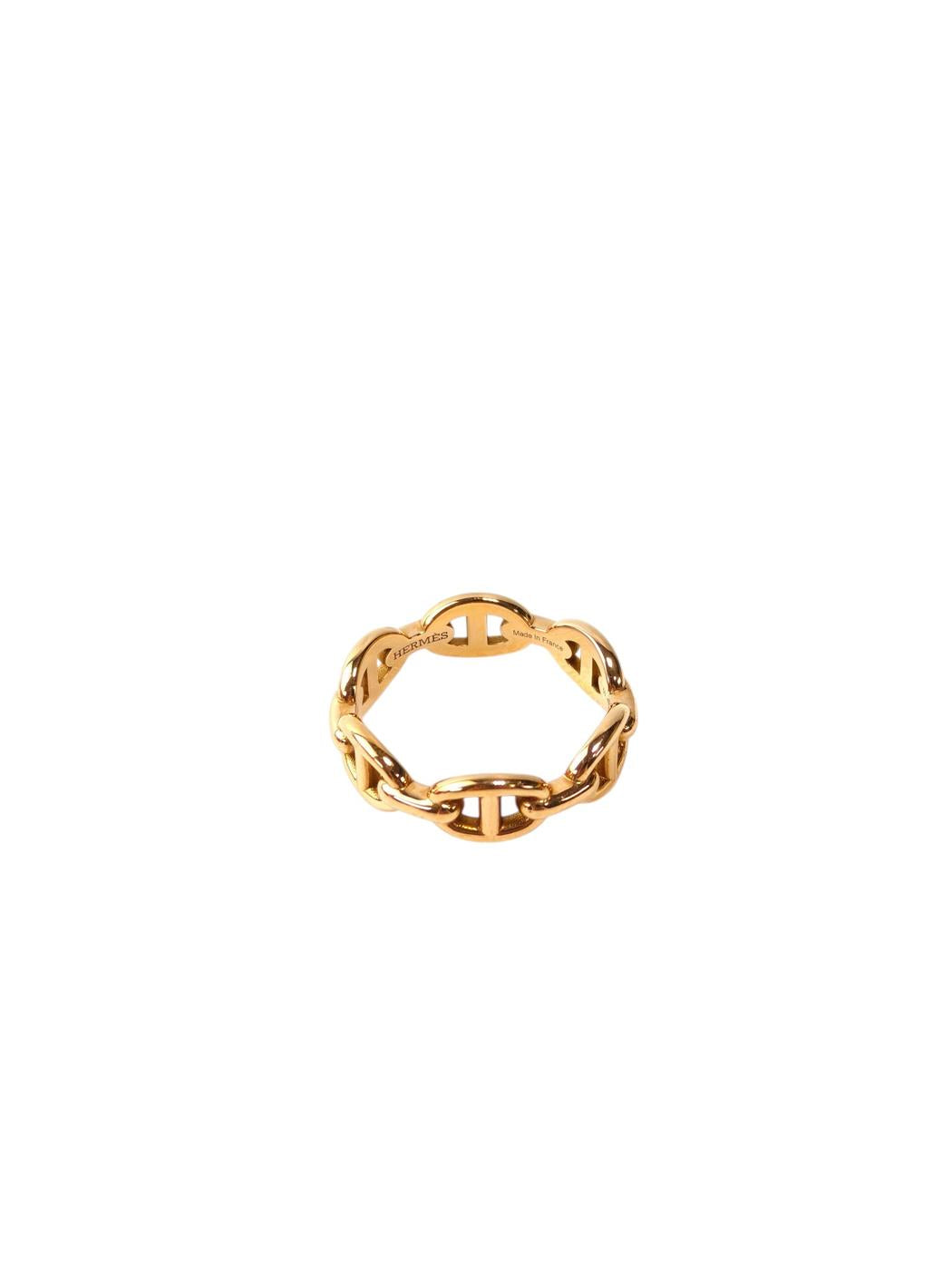HERMES Chaine d'Ancre Enchainee #53 PG 18K Ring Pink Gold Ref: 11826