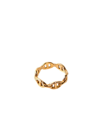 HERMES Chaine d'Ancre Enchainee #53 PG 18K Ring Pink Gold Ref: 11826
