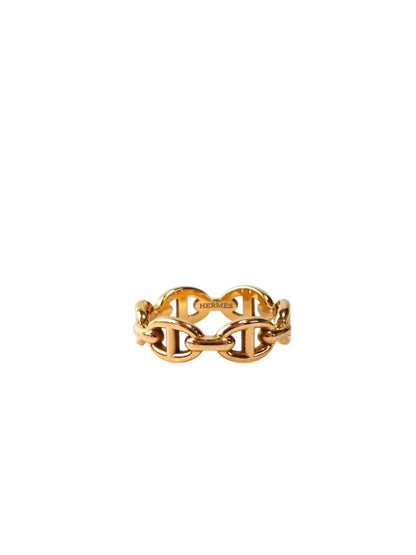 HERMES Chaine d'Ancre Enchainee #53 PG 18K Ring Pink Gold Ref: 11826