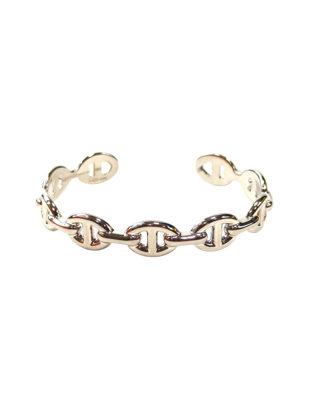 HERMES Chaine d'Ancre Enchainee Bangle Silver Management Number: 11829