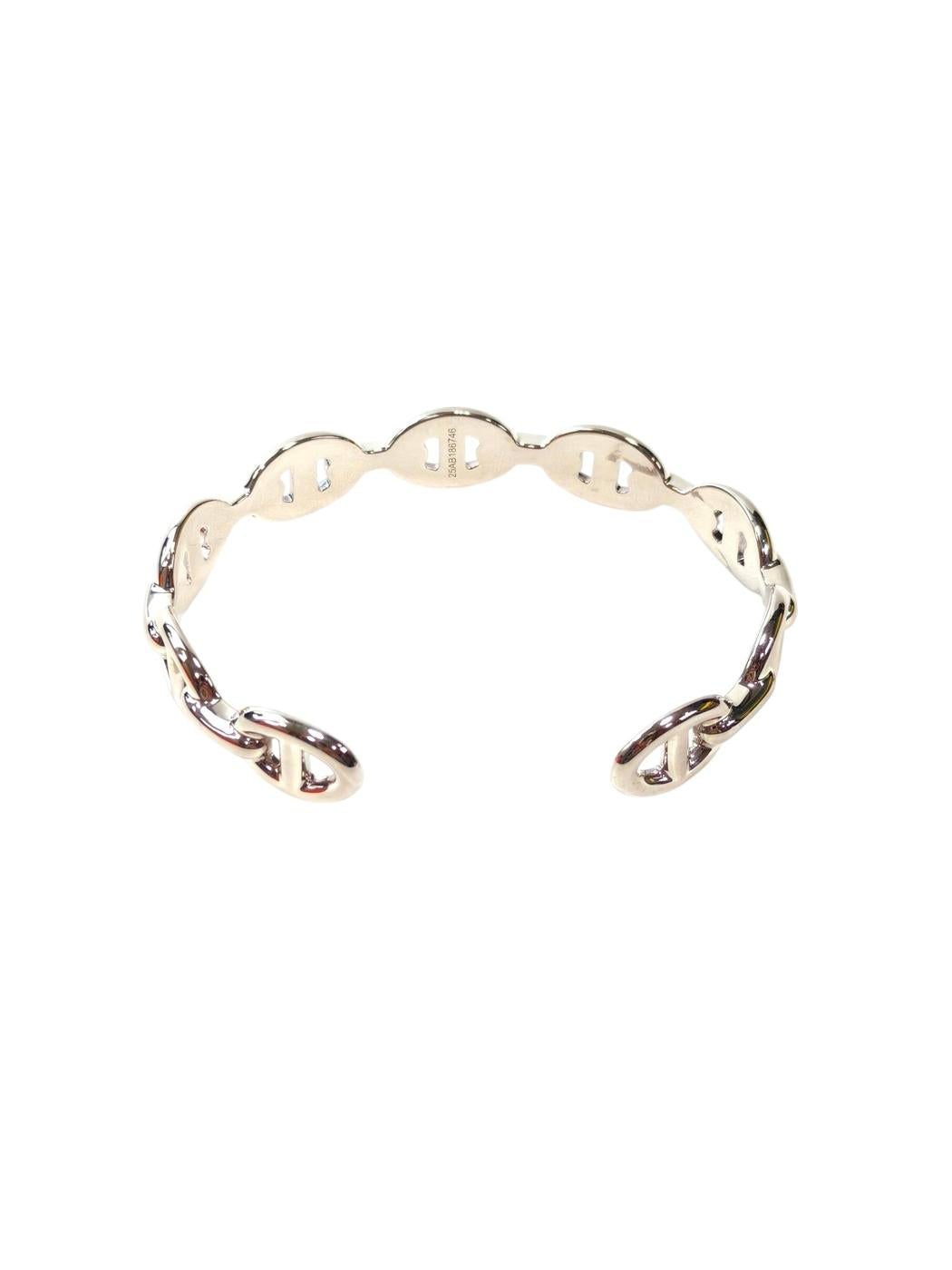 HERMES Chaine d'Ancre Enchainee Bangle Silver Management Number: 11829