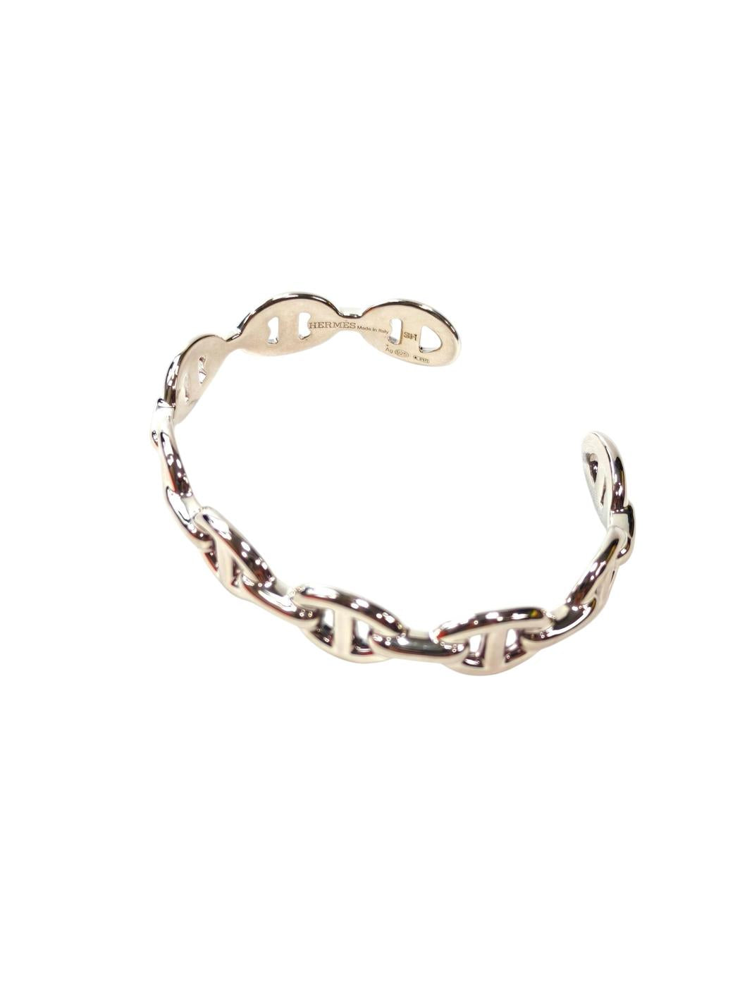 HERMES Chaine d'Ancre Enchainee Bangle Silver Management Number: 11829
