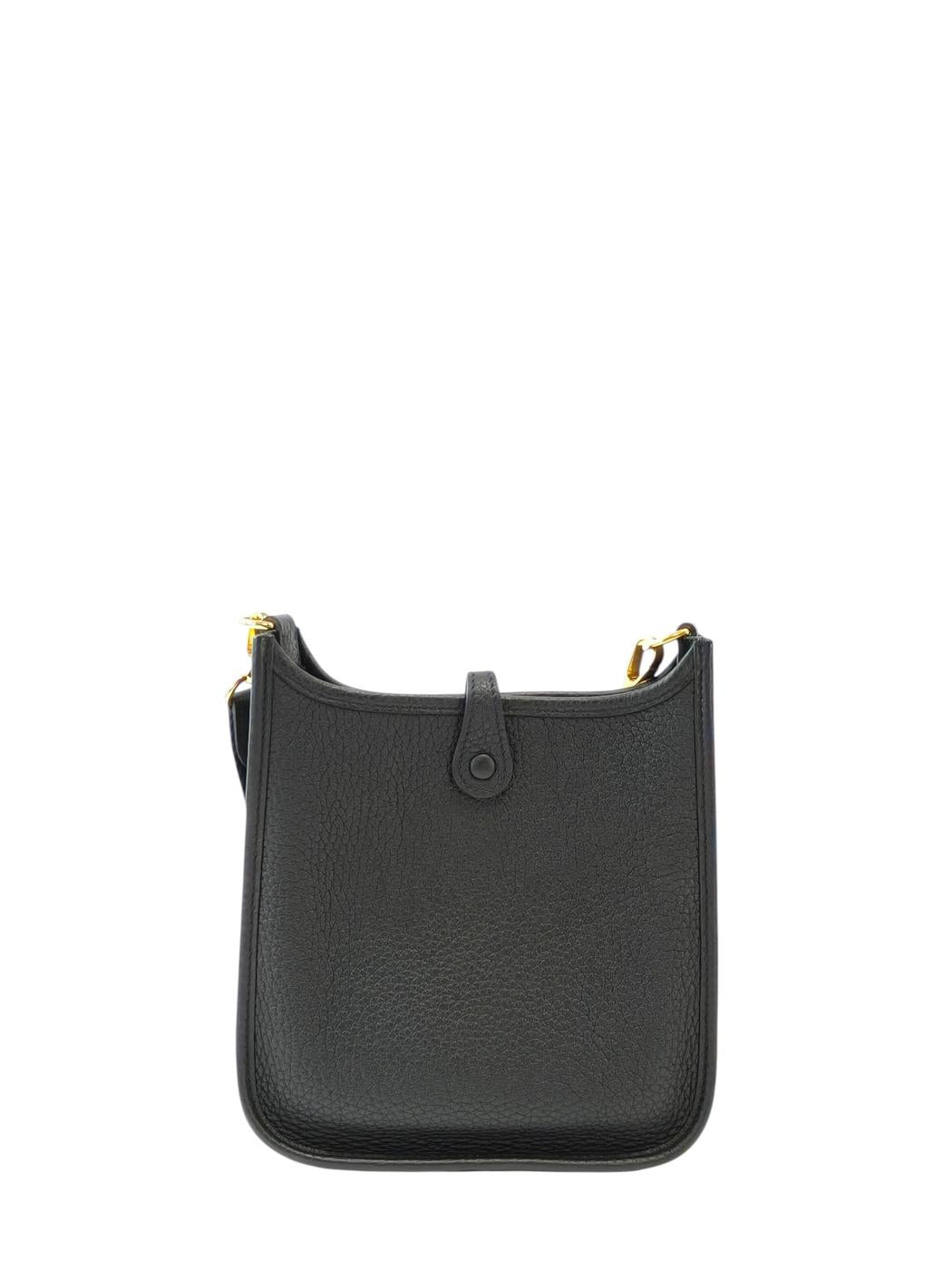 HERMES 爱马仕 Evelyne TPM Taurillon U刻印 单肩包 黑色 管理编号：11843