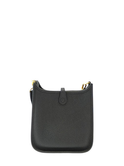 HERMES 爱马仕 Evelyne TPM Taurillon U刻印 单肩包 黑色 管理编号：11843