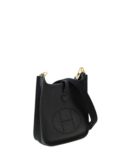 HERMES 爱马仕 Evelyne TPM Taurillon U刻印 单肩包 黑色 管理编号：11843