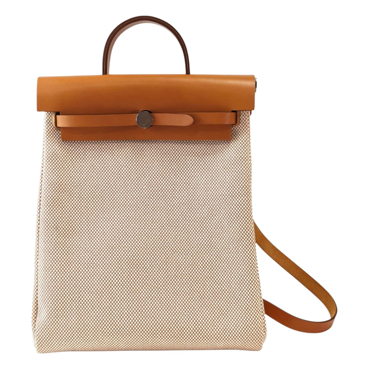 HERMES Herbag Zip Ad Toile GM Calf ZTS007 Backpack Brown Control Number: 11857
