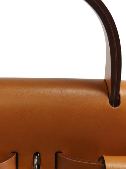 HERMES Herbag Zip Ad Toile GM Calf ZTS007 Backpack Brown Control Number: 11857