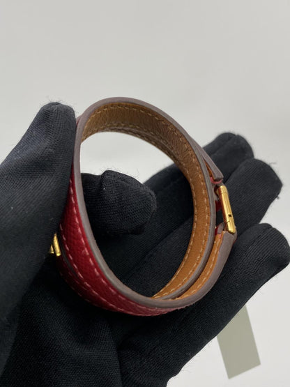 エルメス コリエドシアン ドゥブルトゥール ブレスレット 2連 バングル ボルドー 管理番号：8377