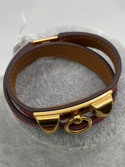 エルメス コリエドシアン ドゥブルトゥール ブレスレット 2連 バングル ボルドー 管理番号：8377