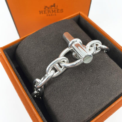 爱马仕 Chaine d'Ancre MM 手链，14 节，925 纯银，重 536 克，控制编号：9015