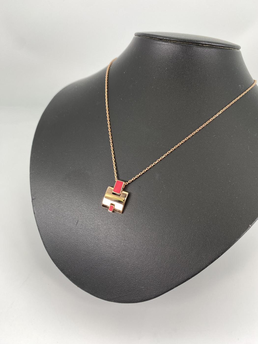 Hermes Eileen Necklace in Pink and Pink Gold, Reference Number: 9029