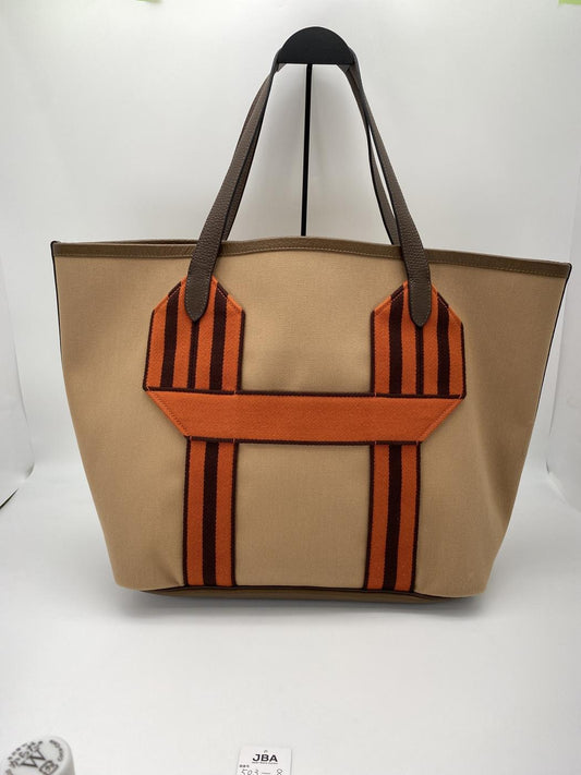 エルメス HERMES ピュールサングル U刻印 チャイ・カカオ  トワル トリヨンクレマンス ユニセックス トートバッグ 茶色 2022年製 管理番号：9036
