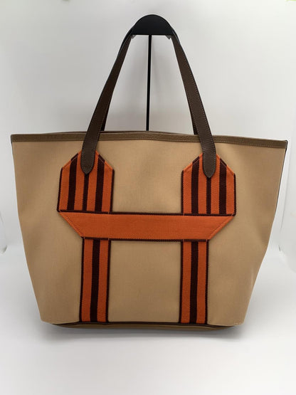 エルメス HERMES ピュールサングル U刻印 チャイ・カカオ  トワル トリヨンクレマンス ユニセックス トートバッグ 茶色 2022年製 管理番号：9036