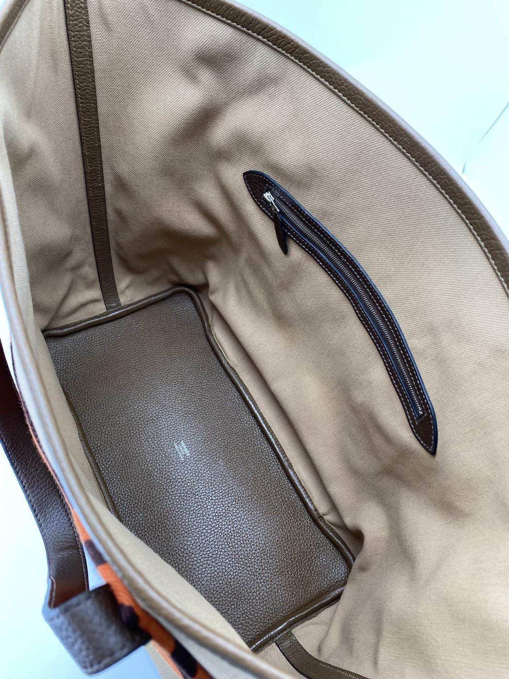 エルメス HERMES ピュールサングル U刻印 チャイ・カカオ  トワル トリヨンクレマンス ユニセックス トートバッグ 茶色 2022年製 管理番号：9036